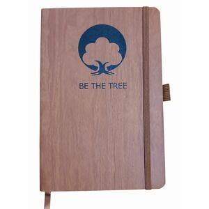 Be The Tree Notebook Journal Wood Grain Cover Elastic Band Bookmark Tree Logo